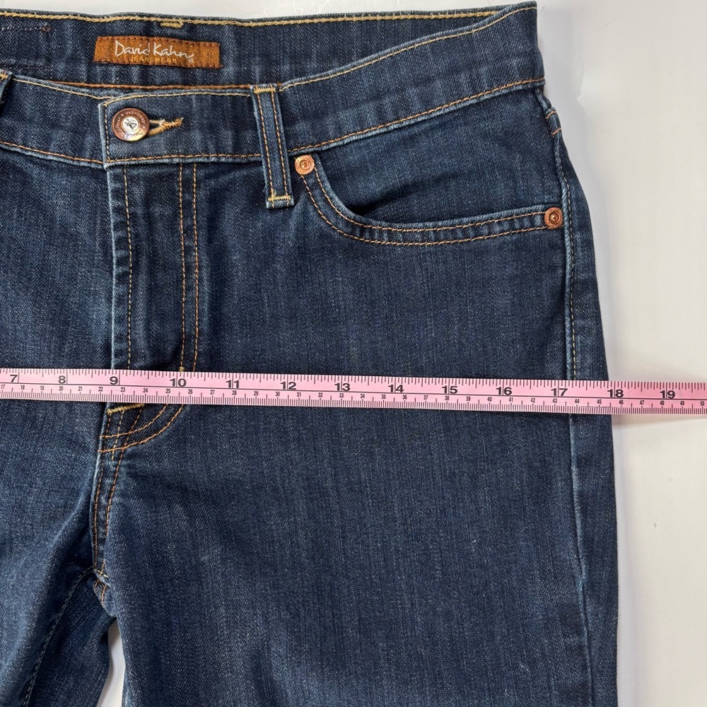 David Kahn Vintage Mid Rise Straight Leg Jeans in Dark‎ Wash Style 3560 Size 6P - Picture 8 of 16